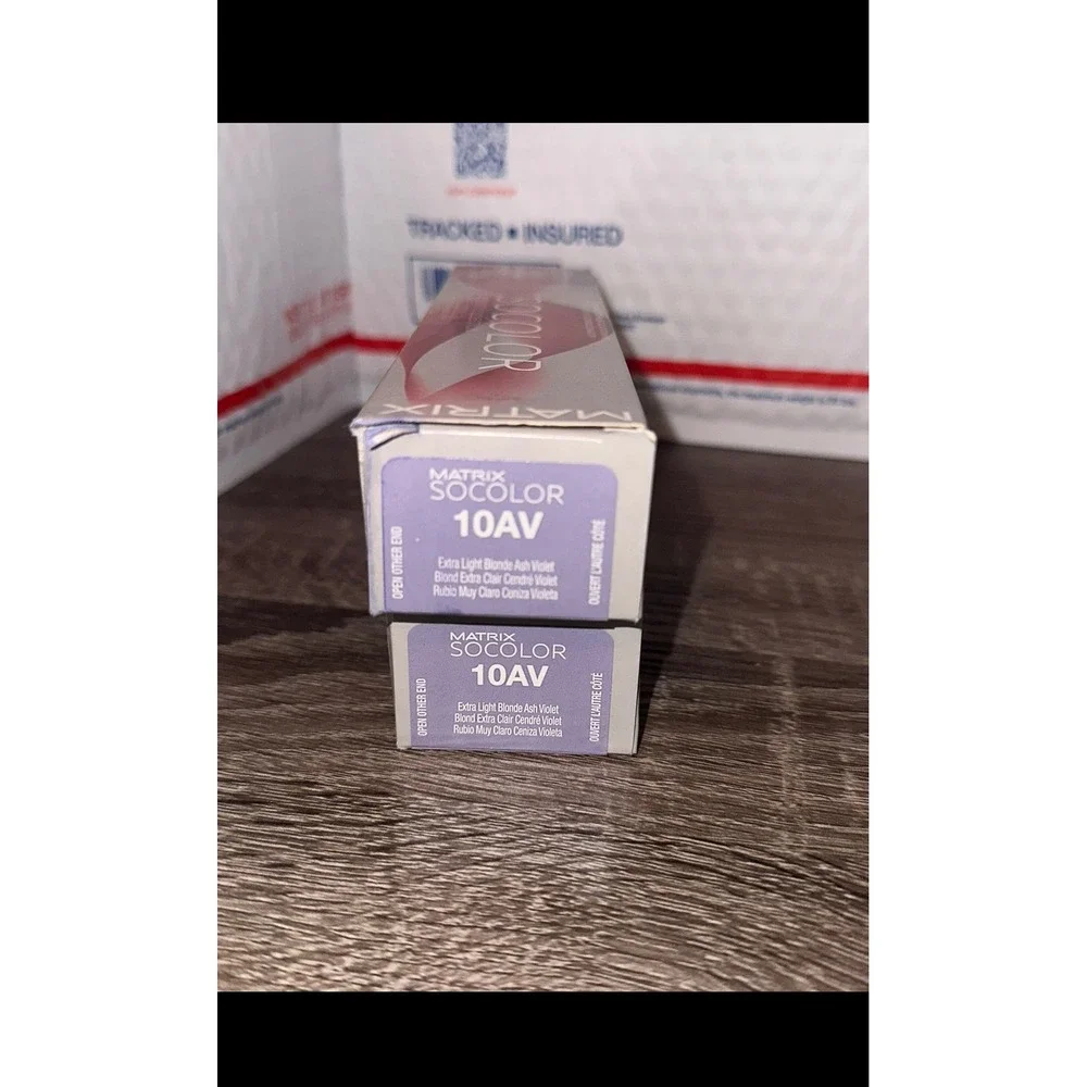Matrix SoColor Permanent Cream Hair Color 10AV Extra Light Blonde Ash Violet 2pk